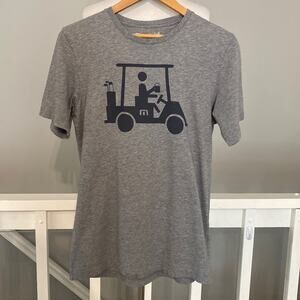 Travis Mathew Golf Cart and Beer Gray Graphic Tee Size Small